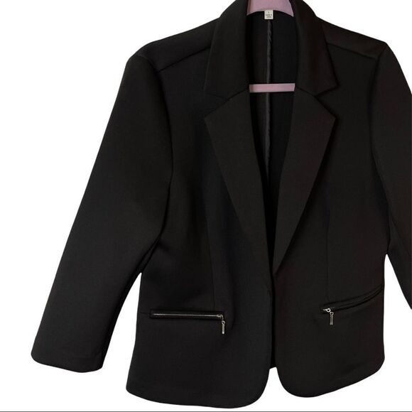 89th + Madison Black Open Blazer LARGE - Picture 4 of 12